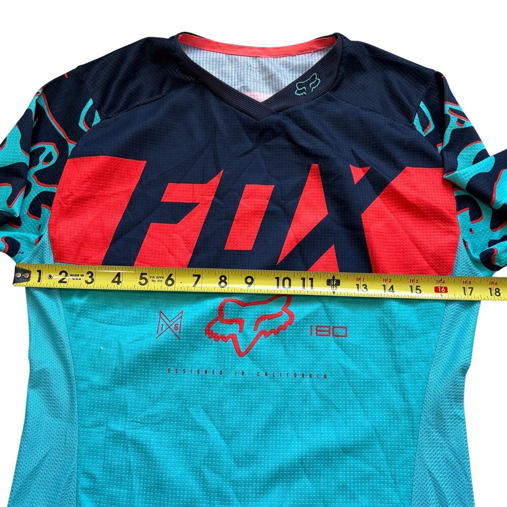 Fox Racing 180 Ladies Long Sleeve Jersey Motocross Dirt Bike Blue Orange - Picture 6 of 7